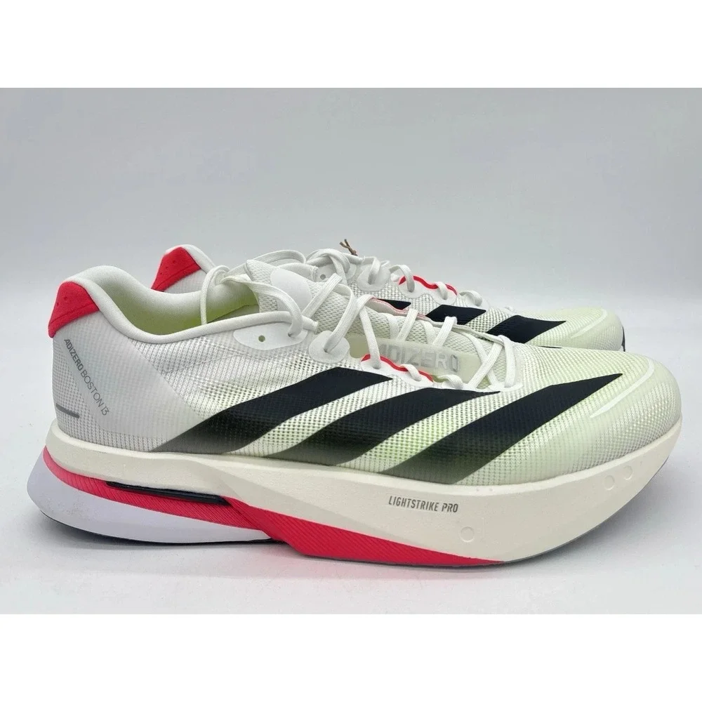 Adidas Adizero Boston 13 Running Shoes Men's 10.5 White JS4932 New